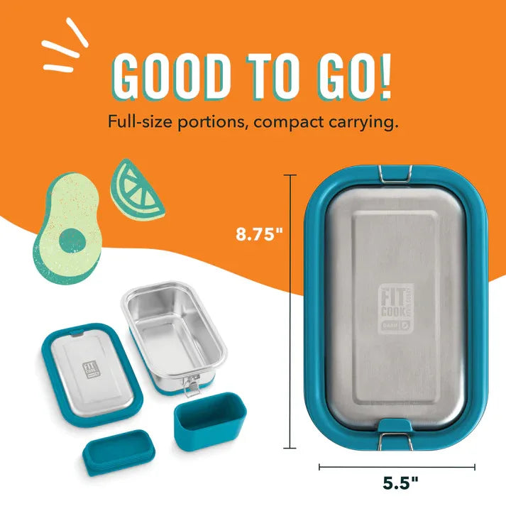Premium Stainless Steel Leak-Proof Lunch Box, Convenient Portable & Insulated - Ocean Blue