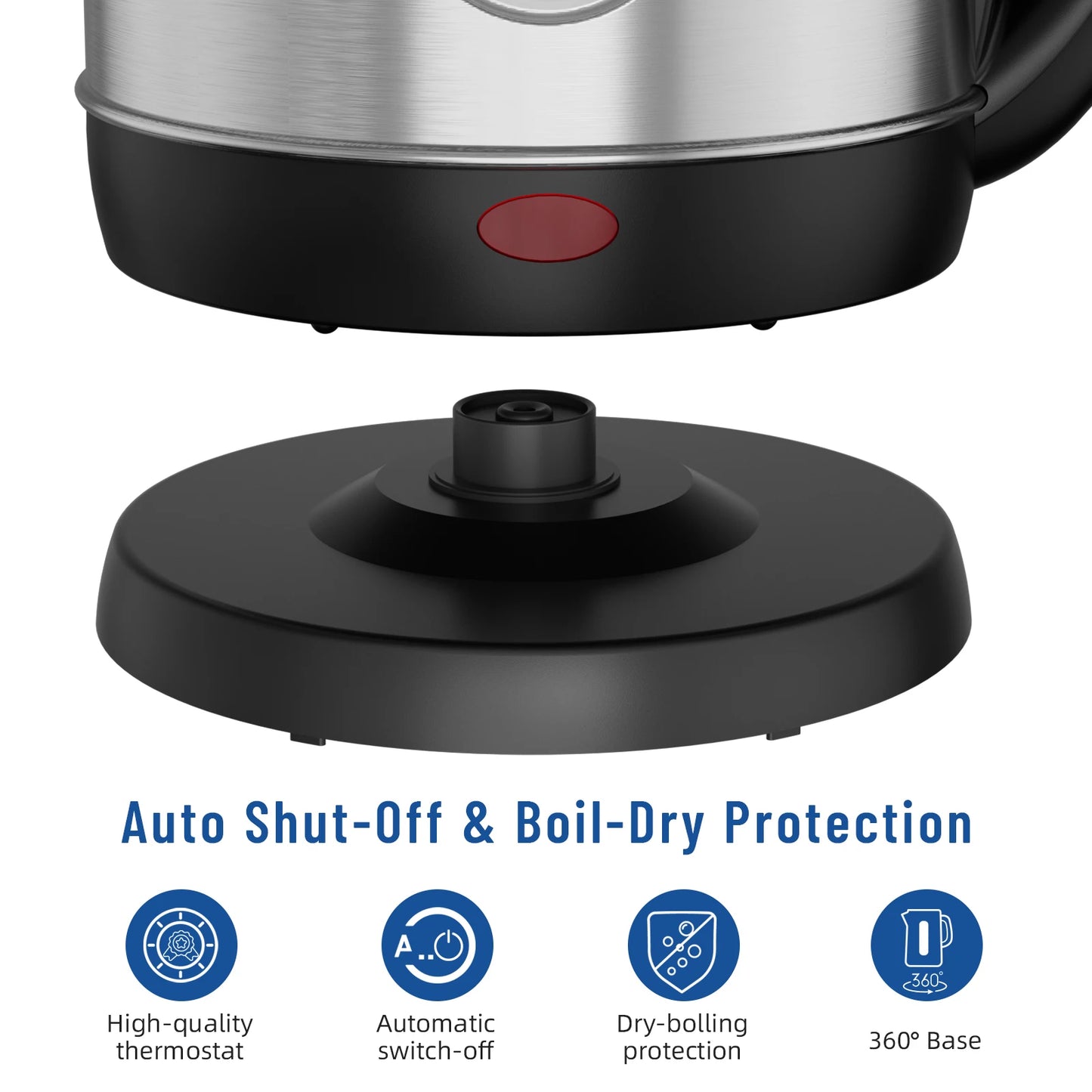 Stainless Steel Electric Tea Kettle Electric & Hot Water Fast Boil