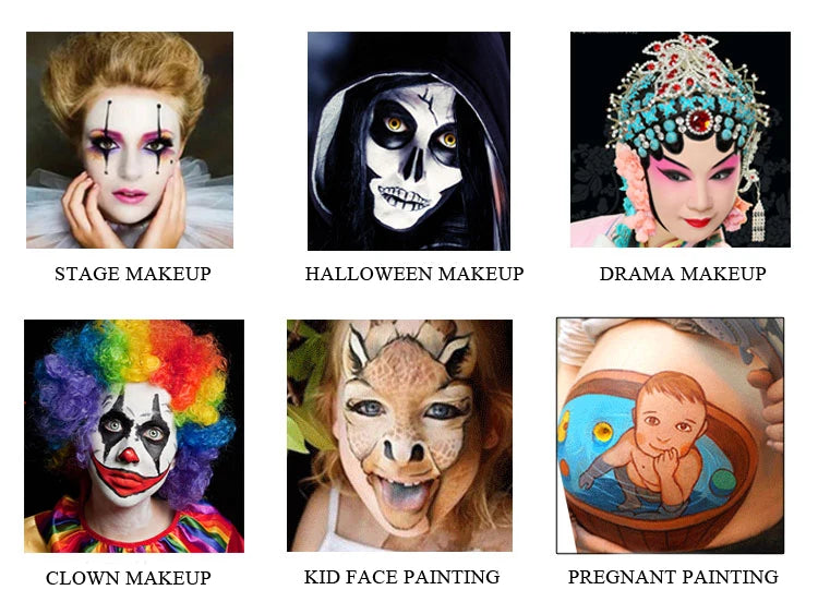 Face Painting Neon Fluorescent Makeup Drawing for Halloween Body Paint Pigment