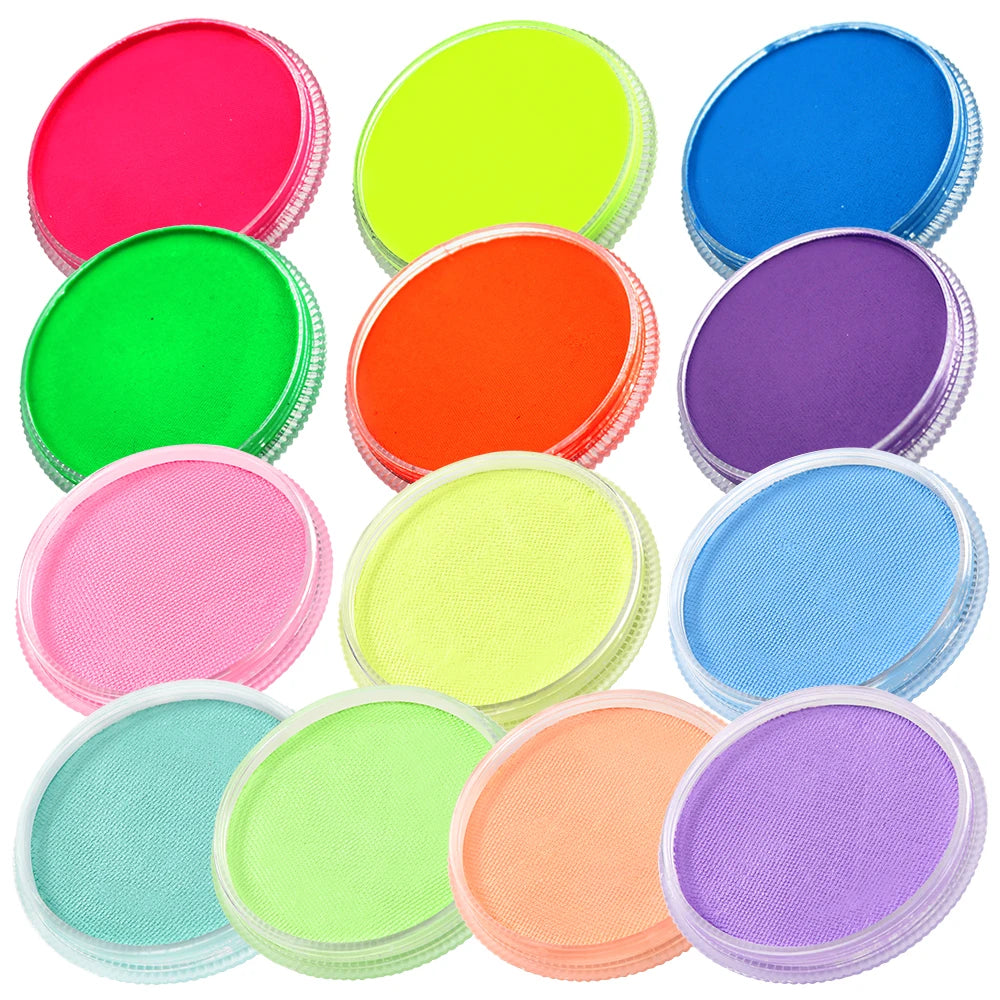 Face Painting Neon Fluorescent Makeup Drawing for Halloween Body Paint Pigment