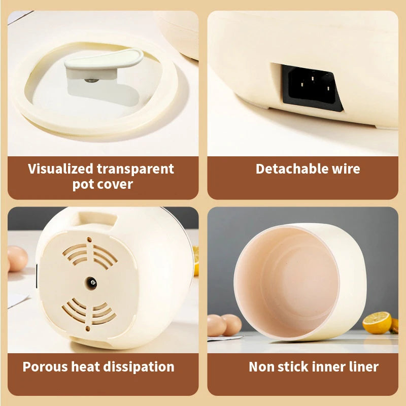 Electric Mini Rice Cooker Non Stick Pots for Cooking Portable Appliances for Kitchen