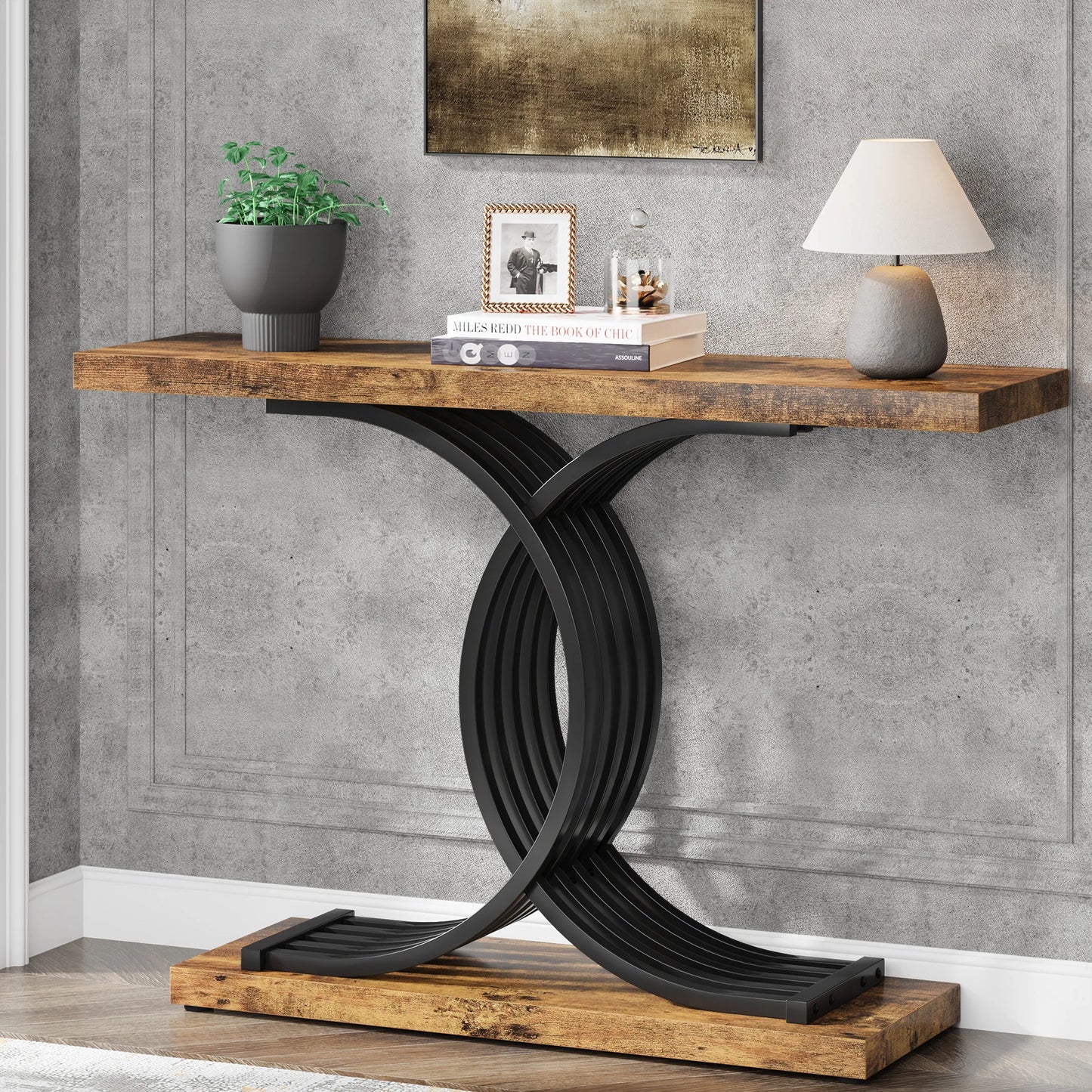Gold Entryway Table, Modern Console Faux Marble Narrow Wood Sofa