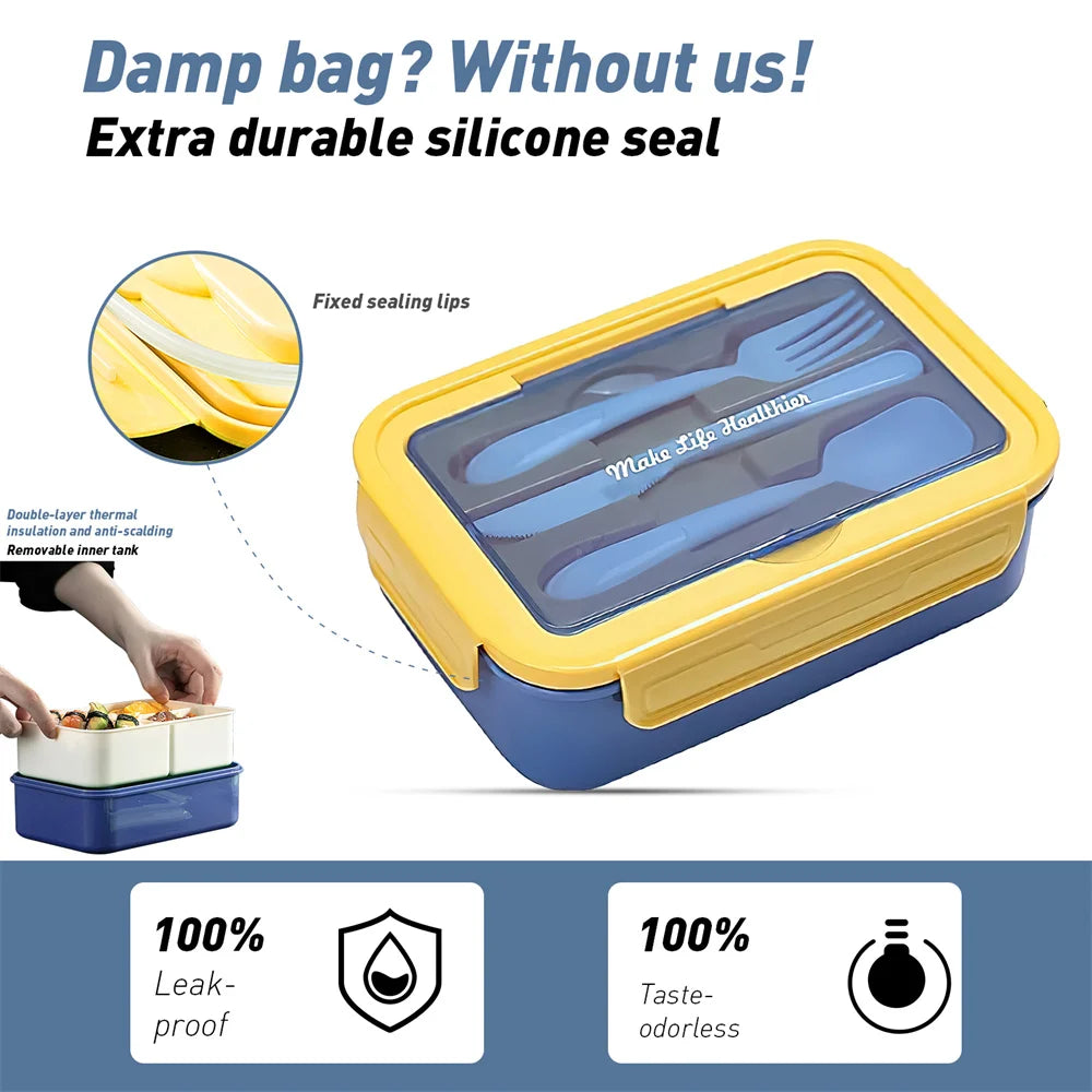 Lunch Box Food Warmer Portable Food Container In The Microwave Heating Leakproof