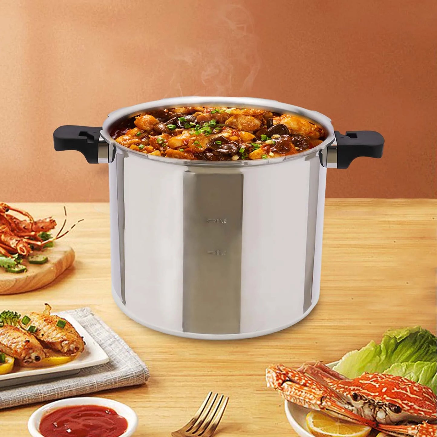 Cooker with Pressure Explosion Proof Safety Valve Extra-Large Size