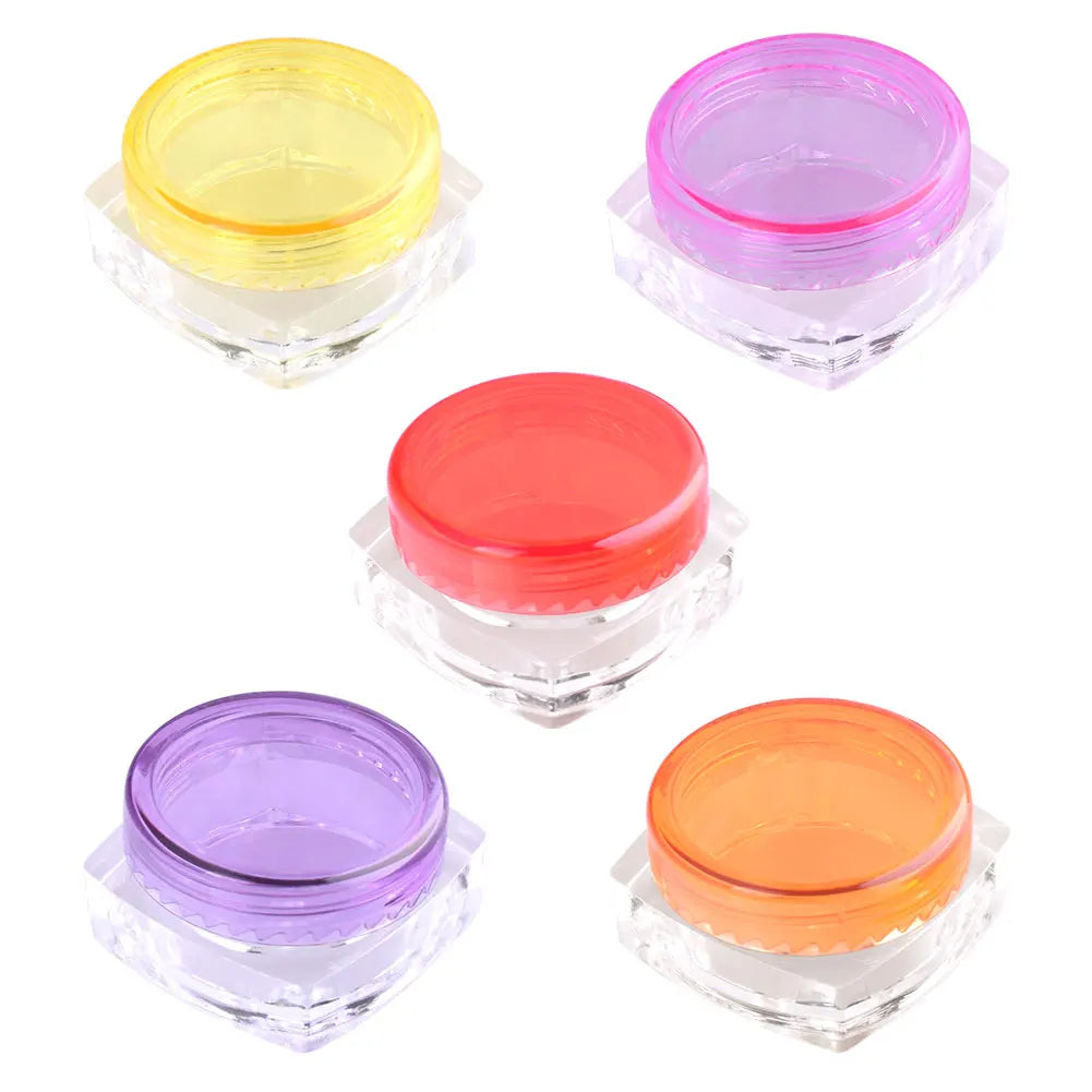 Cosmetic Plastic jars Transparent Bottles Lip Balm