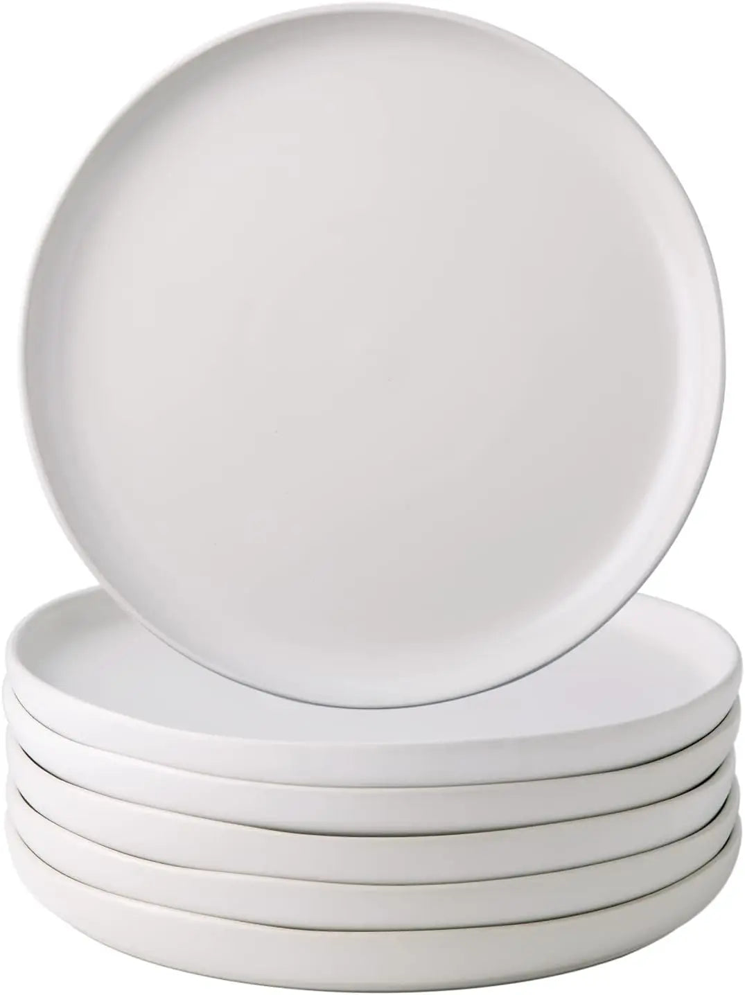 Ceramic Dinner Plates Set Wavy Rim Stoneware Dish Set, Large Dinnerware Plates