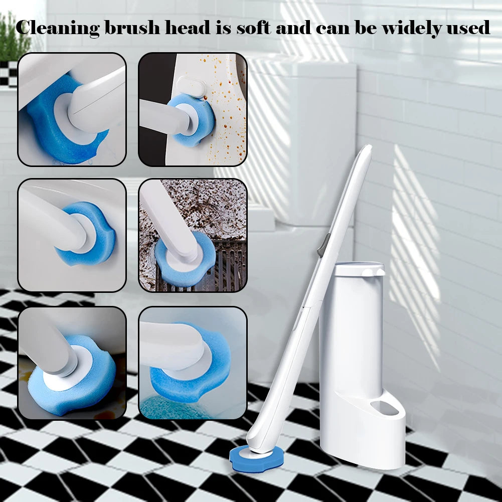 Disposable Toilet Bowl Brush Long Handle Cleaner & Replacement Heads