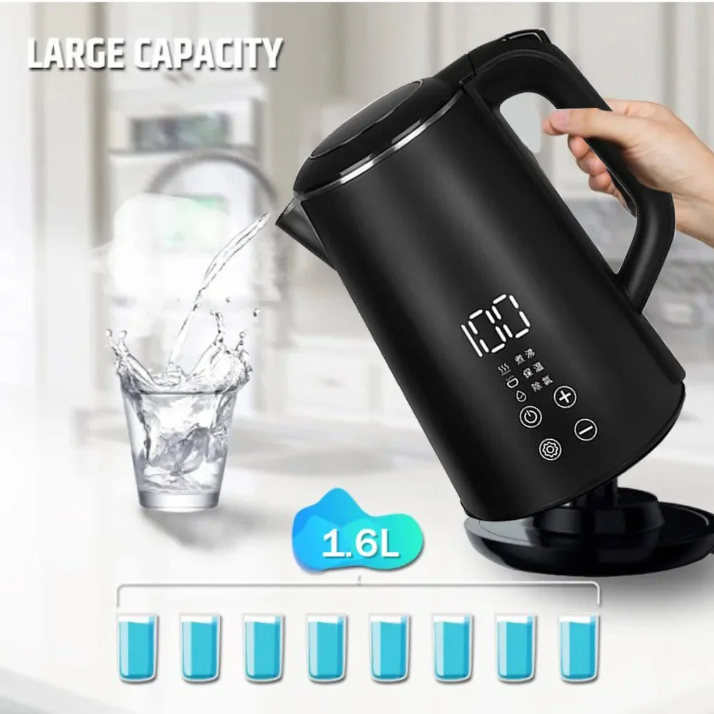 1.6L Kettle Temperature Control Thermos Bottle Automatic Power-off Anti-scald 220V Boil Water Pot Household Appliances