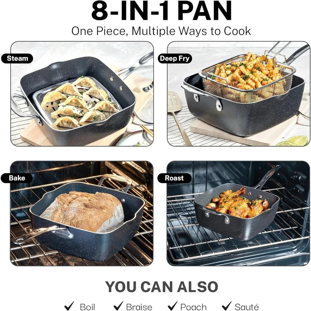 20 Pc Kitchen Pots and Pans Set Non Stick Cookware Set,