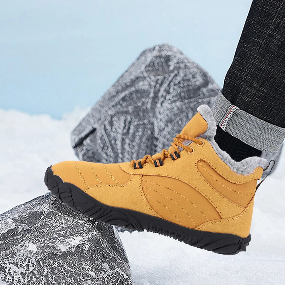 Men Winter Boots Outdoor And Women Ankle Boots Plush Warm Snow Shoes Non-slip Sneakers
