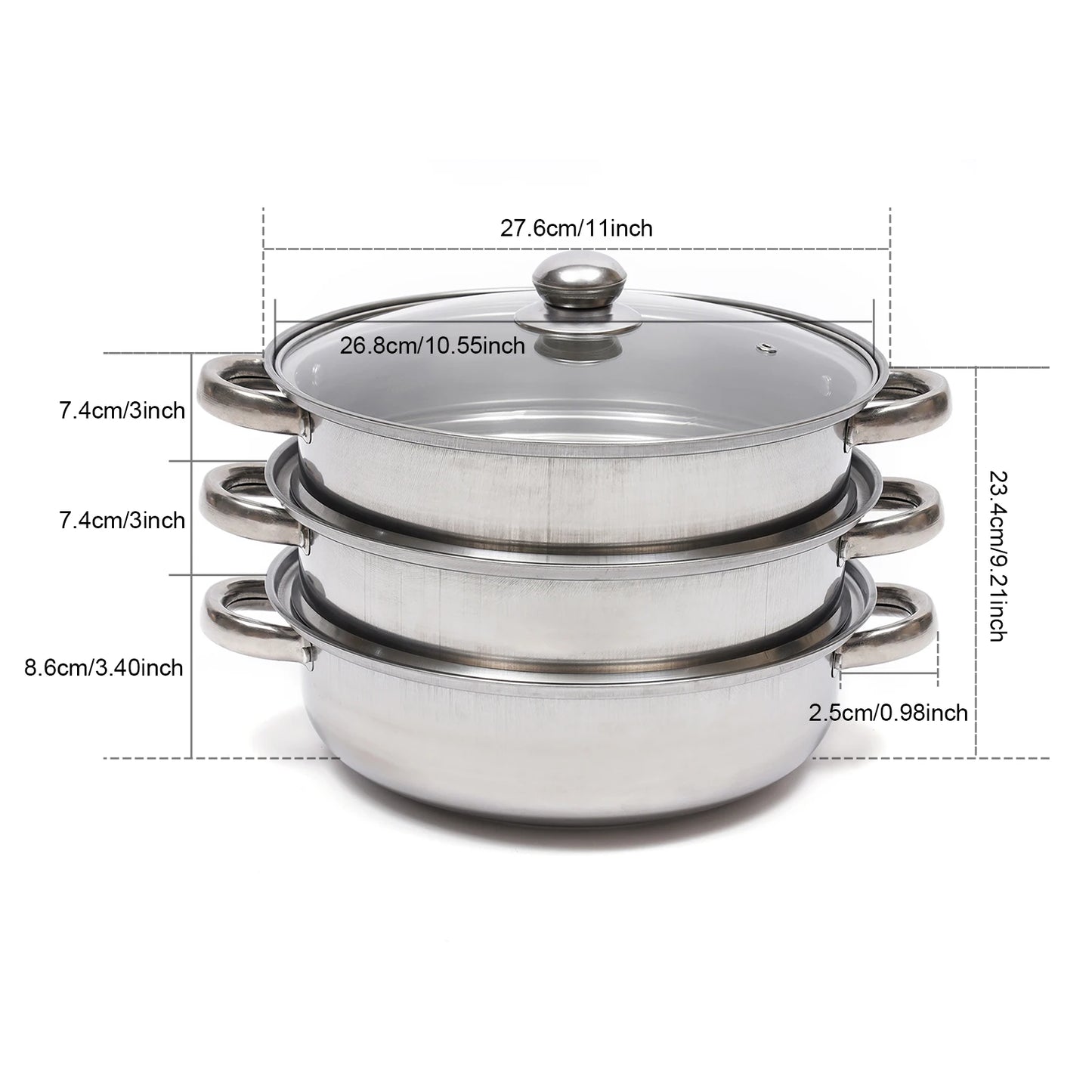 Multi-Functions Stainless Steel Explosion-Proof Steamer for Cooking