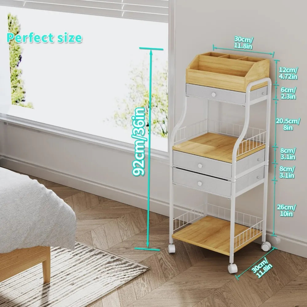 floor Skincare Make Up Organizers with Drawers, Vanity Cosmetics