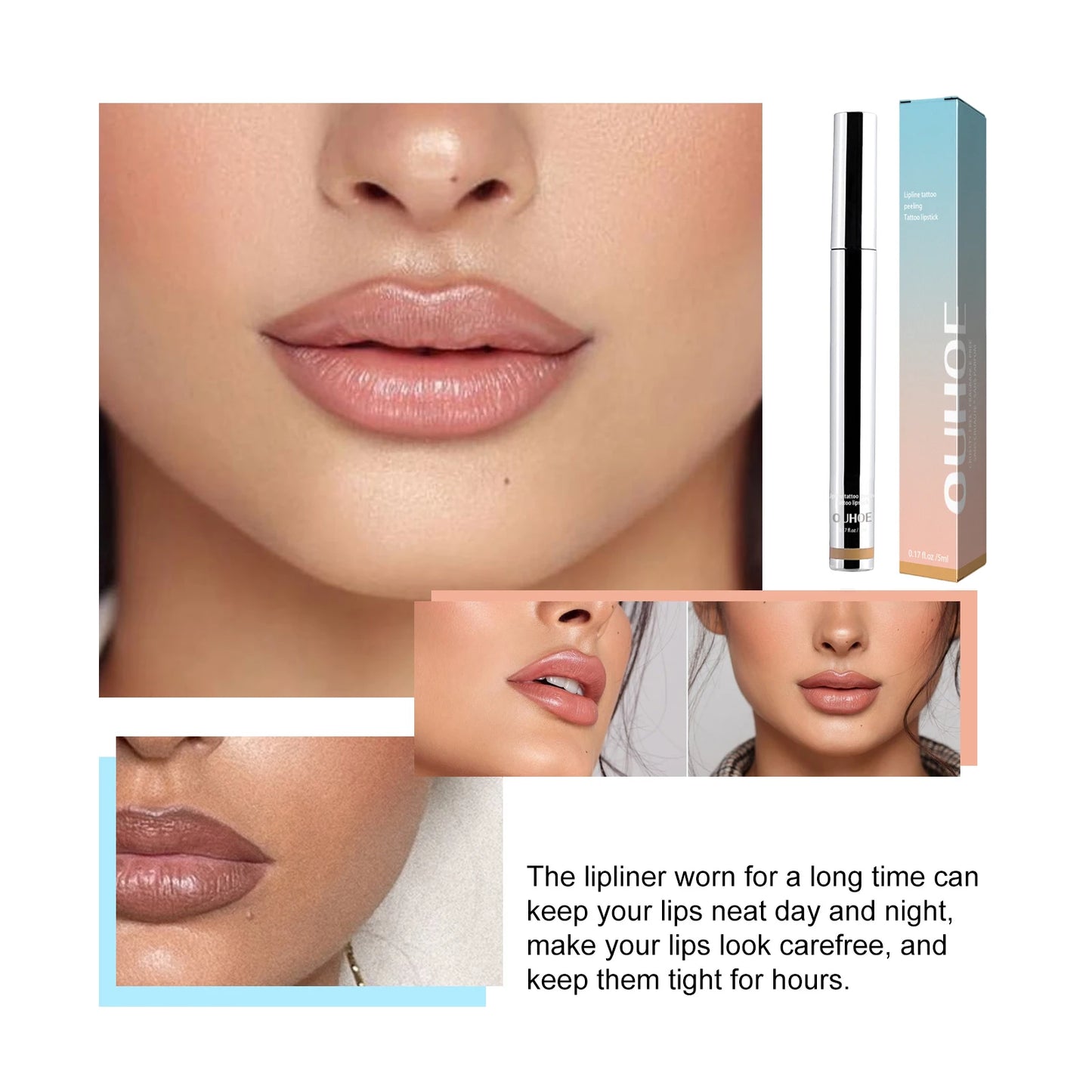 Lip Liner Pen Stay N Tattoo Matte Peeling Dark Brown Waterproof Long Lasting