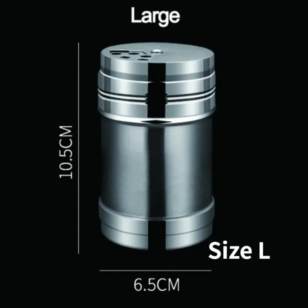 Salt Sugar Bottle Rotating Cover Stainless Steel Kitchen Gadgets Spice Pepper Shaker