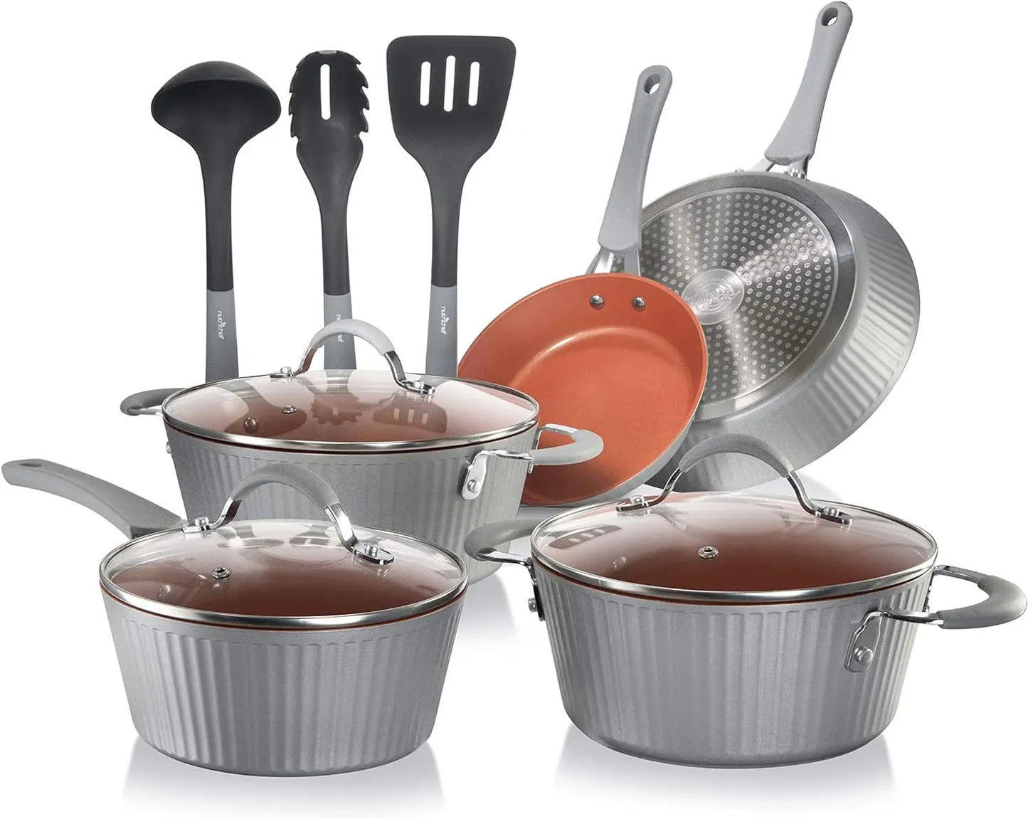 Nonstick Cookware |Home Kitchen Ware Set with Saucepan Cooking Pots