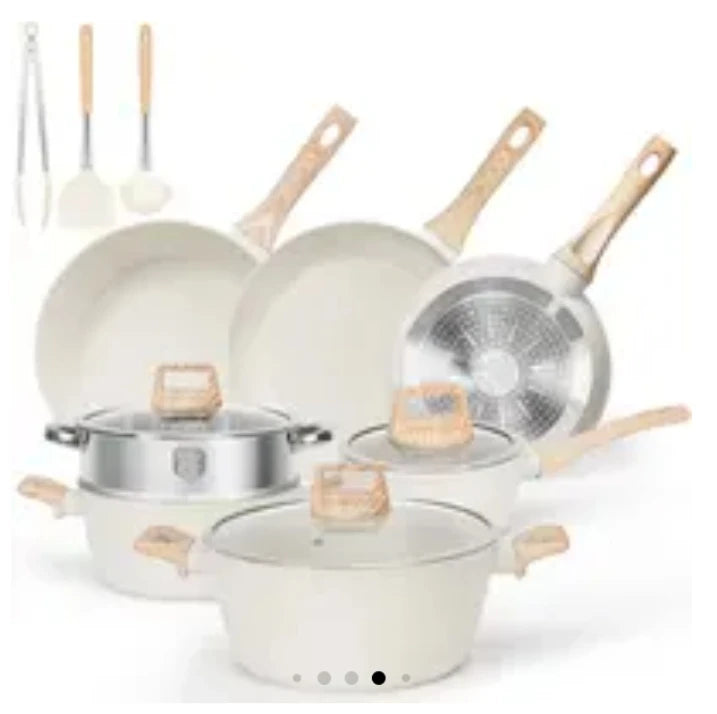 Pots and Pans Set Non Stick Kitchen Cookware Granite Cooking Set