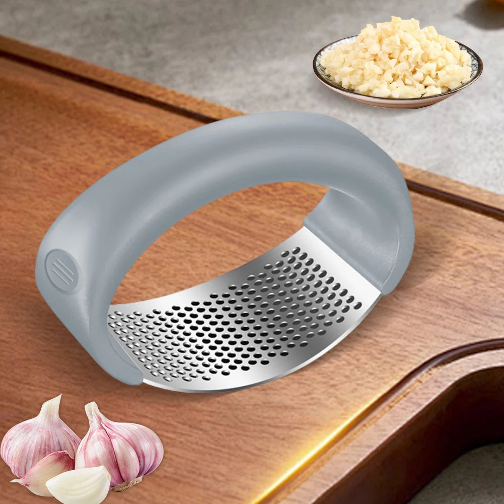 1/2pc Garlic Press Crusher Manual Mincer Stainless Steel Chopping Garlic