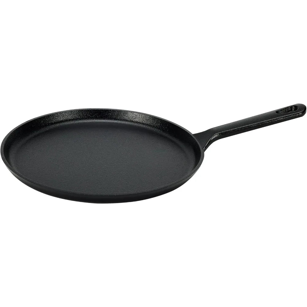 Cast Iron 5-Piece Kitchen Cookware Set, Pots and Pans, Black,