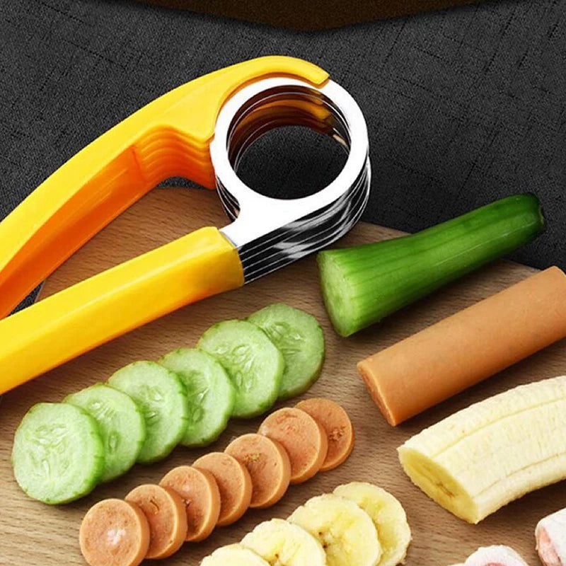 Stainless Steel Slicer Banana Cucumber Carrot Ham Sausage Cutter Fruit Slicer