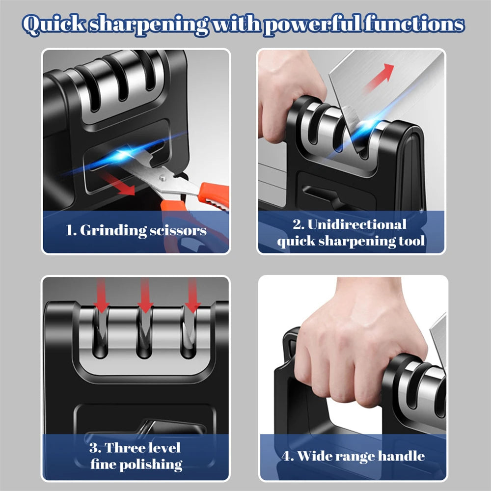 Stainless Steel Knife Sharpener Kitchen Professional Sharpener Tool