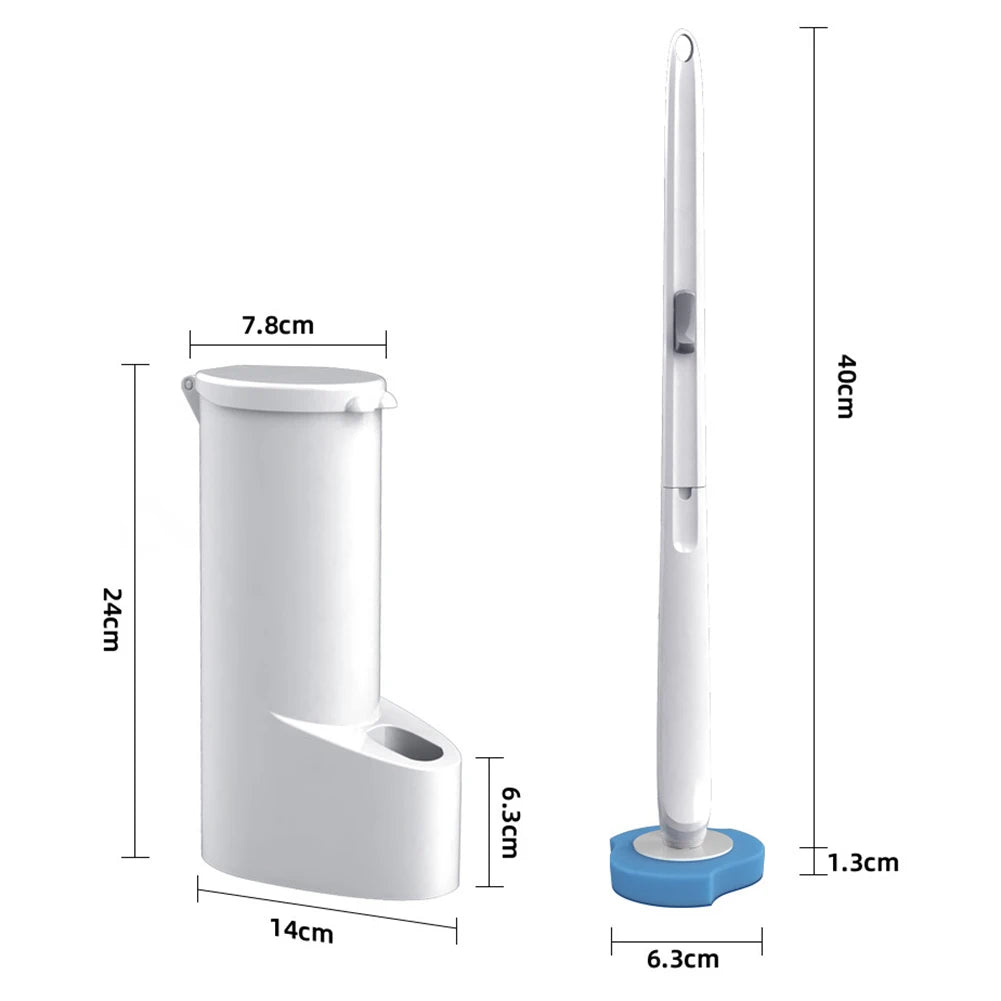 Disposable Toilet Bowl Brush Long Handle Cleaner & Replacement Heads