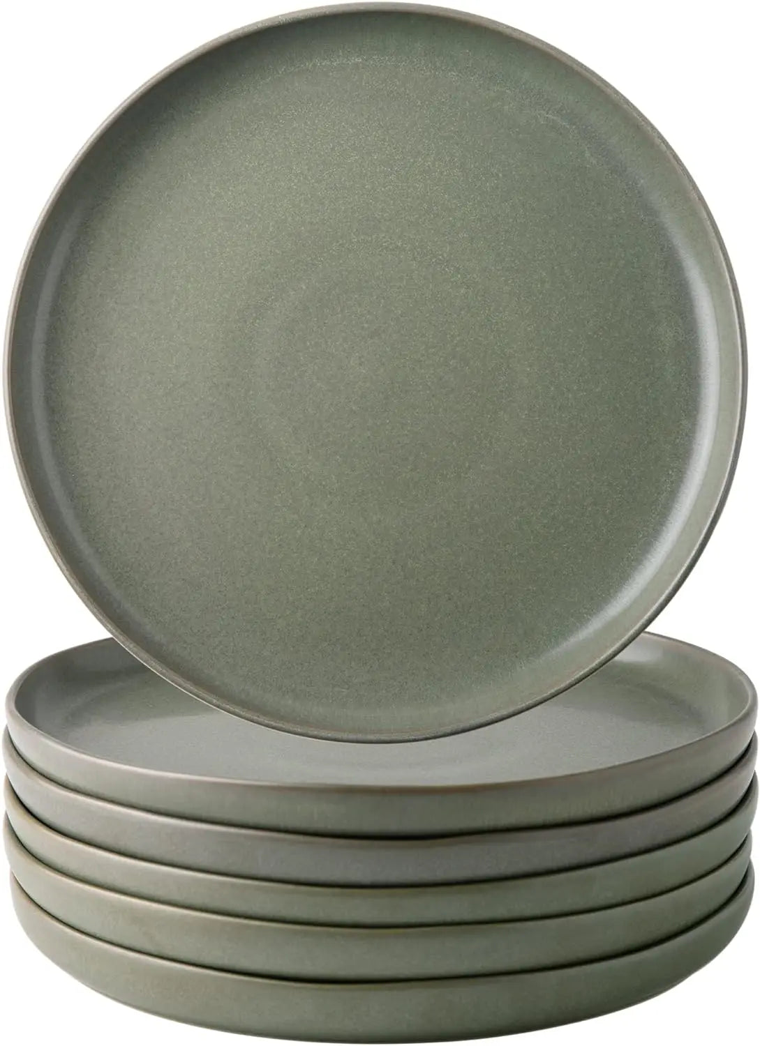 Ceramic Dinner Plates Set Wavy Rim Stoneware Dish Set, Large Dinnerware Plates