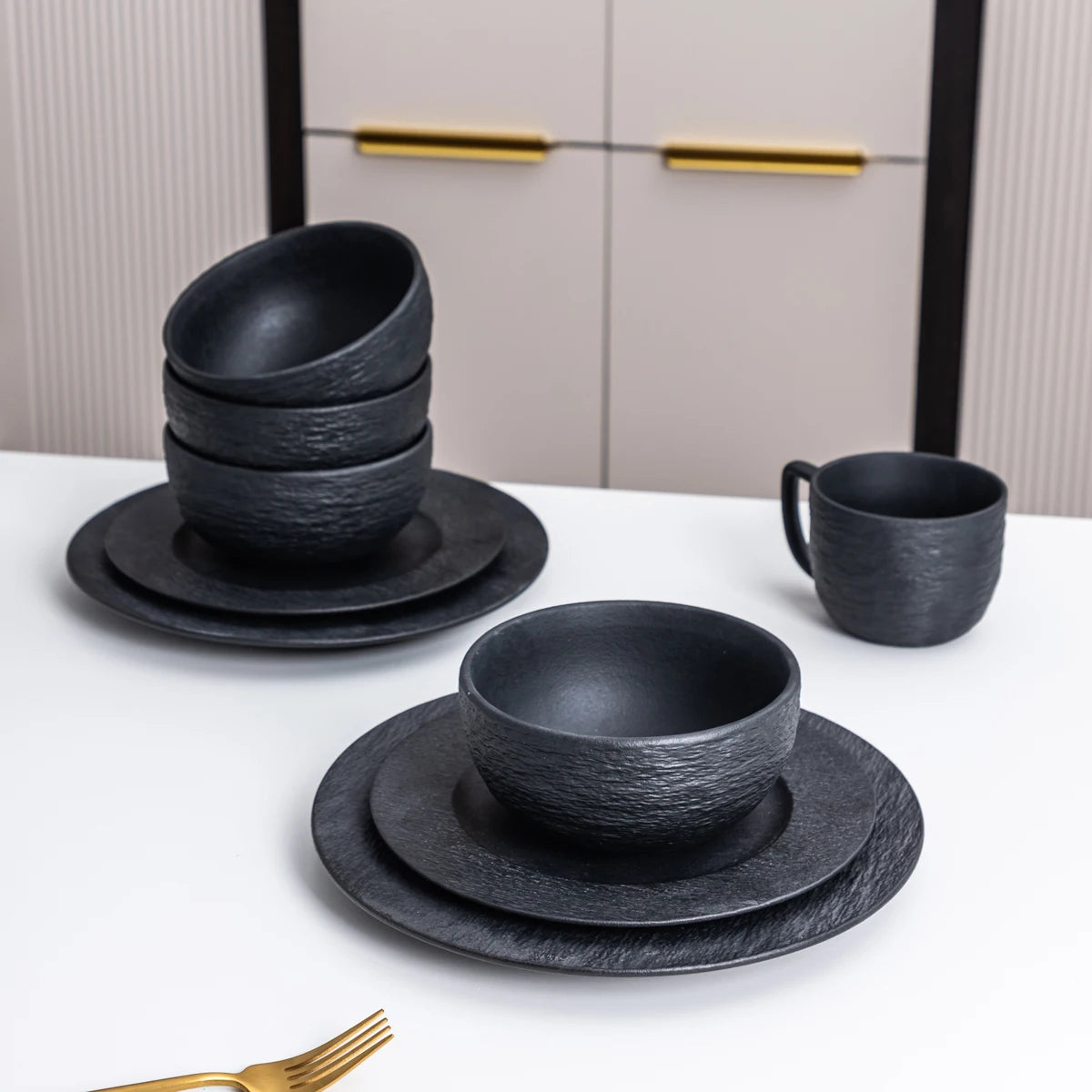 Dinnerware Dish Set Ceramic Dinner Tableware Dishware, Stoneware Plates
