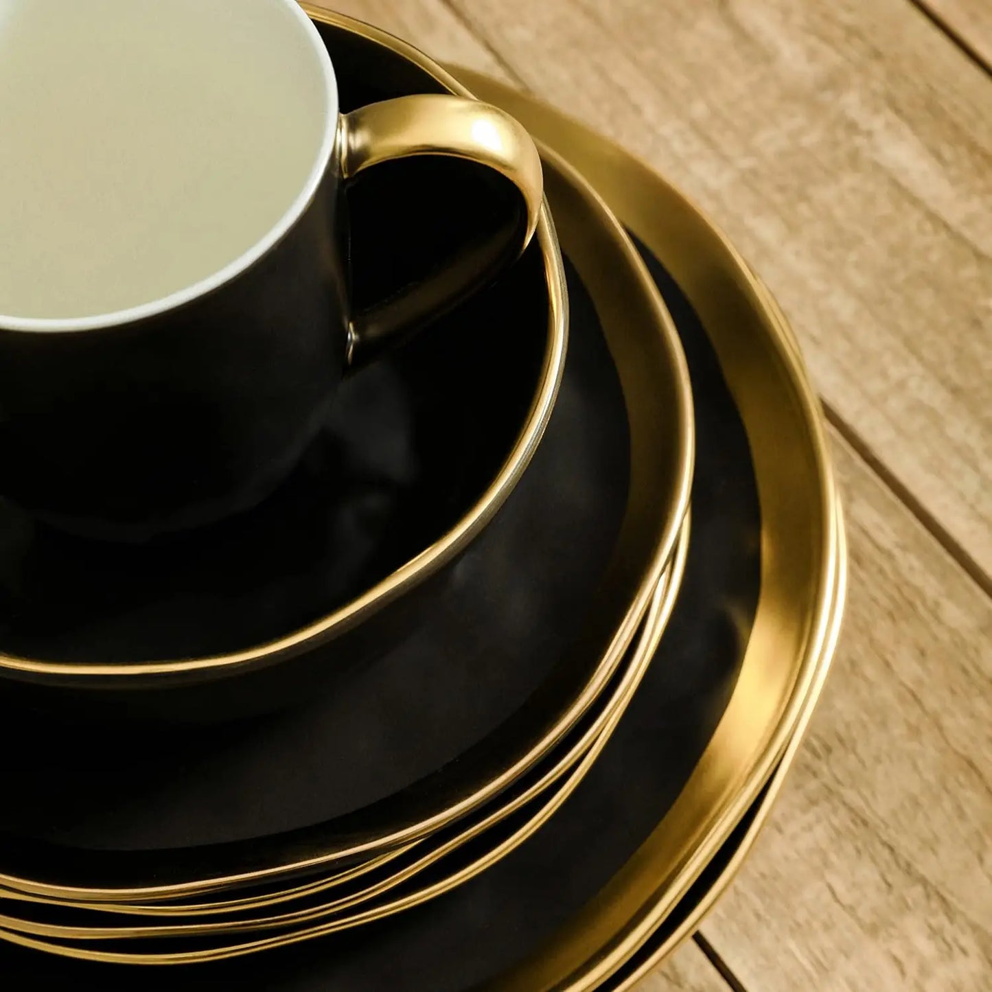 Stone Lain Modern Poreclain Dinnerware Set, Plates and Bowls Set, Dish set