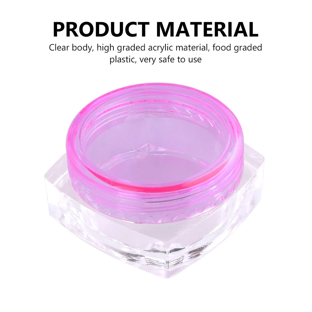 Cosmetic Plastic jars Transparent Bottles Lip Balm