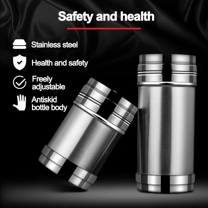 Salt Sugar Bottle Rotating Cover Stainless Steel Kitchen Gadgets Spice Pepper Shaker