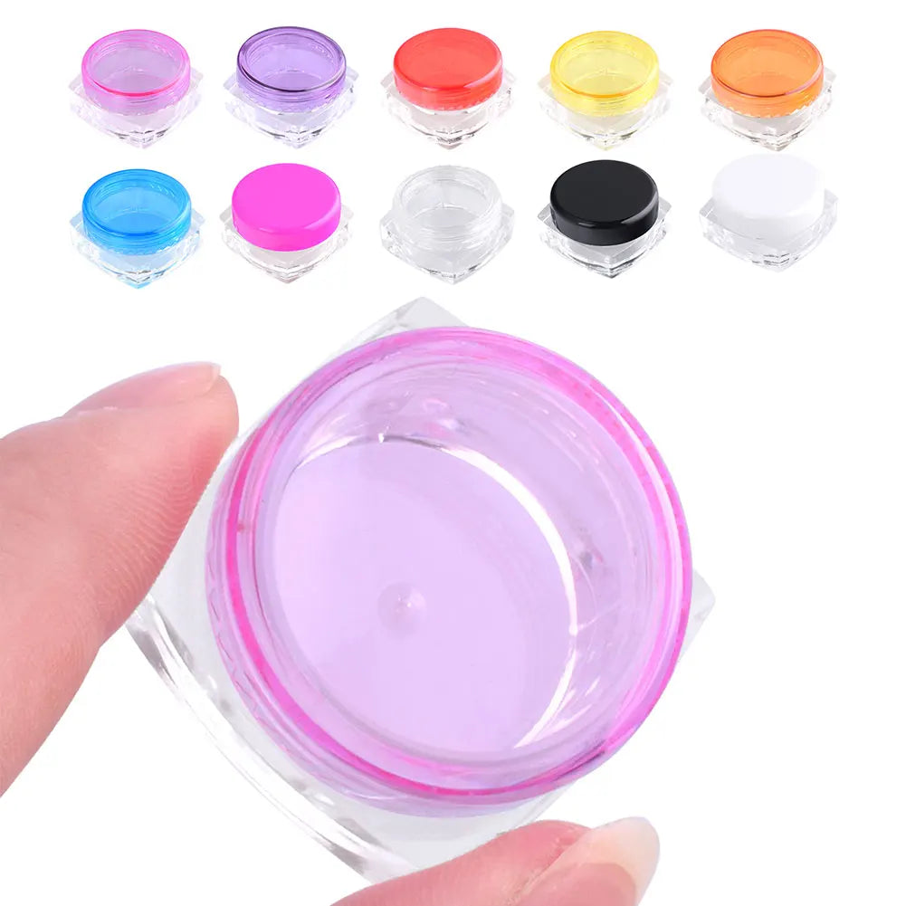 Cosmetic Plastic jars Transparent Bottles Lip Balm