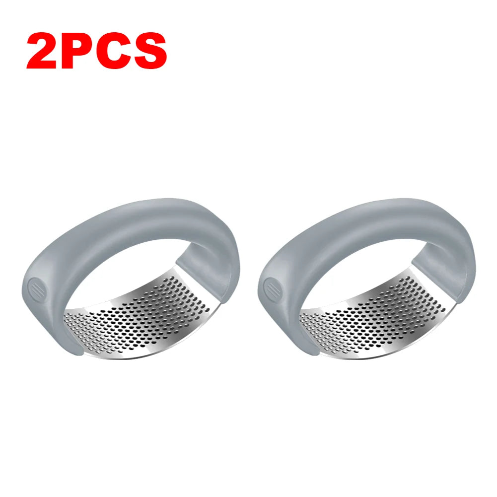1/2pc Garlic Press Crusher Manual Mincer Stainless Steel Chopping Garlic