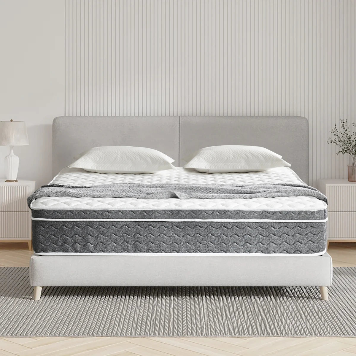 Queen Size Mattress Hybrid ,Fiberglass Free,Medium Feel,Motion