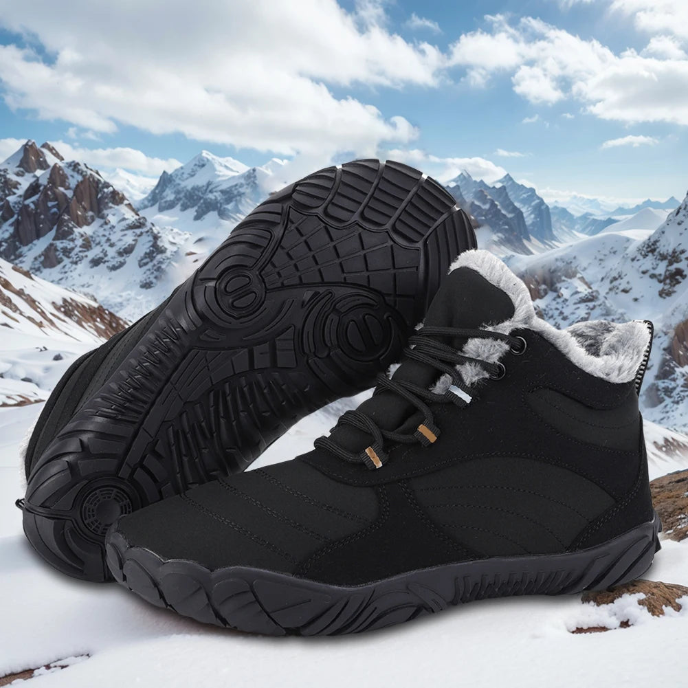 Men Winter Boots Outdoor And Women Ankle Boots Plush Warm Snow Shoes Non-slip Sneakers