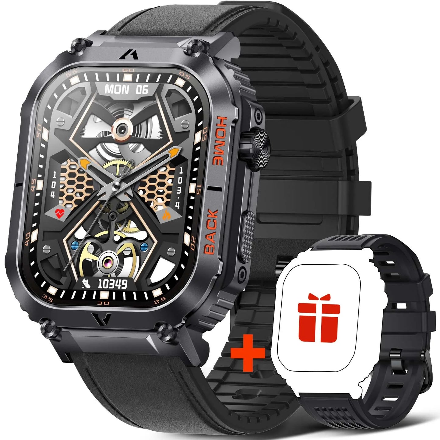 Waterproof Men Military Watch Heart Rate Blood Pressure Blood Oxygen