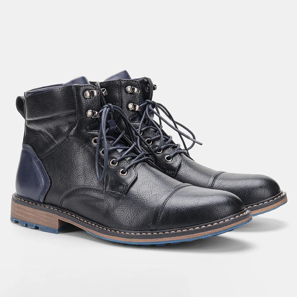 Brogue Men Chelsea Boots American style Comfortable Fashion Leather ankle Boots
