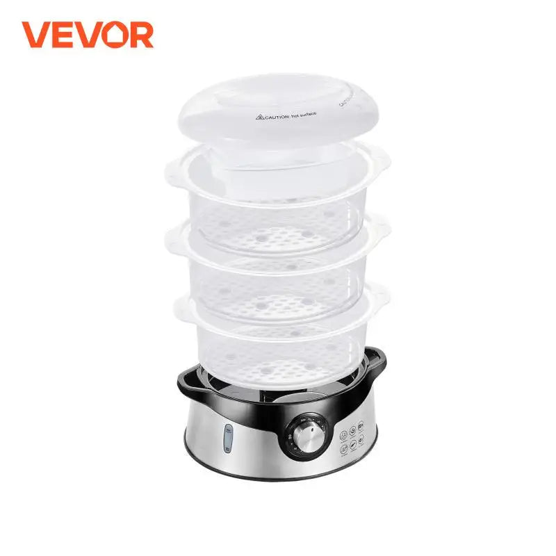 Electric Vegetable Food Steamer with Trays Auto Shut-Off and Boil Dry Protection