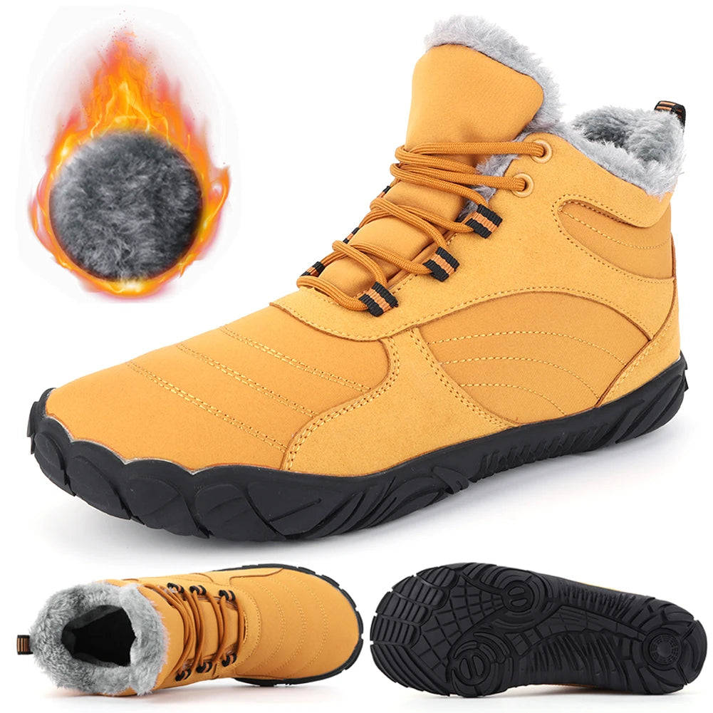 Men Winter Boots Outdoor And Women Ankle Boots Plush Warm Snow Shoes Non-slip Sneakers