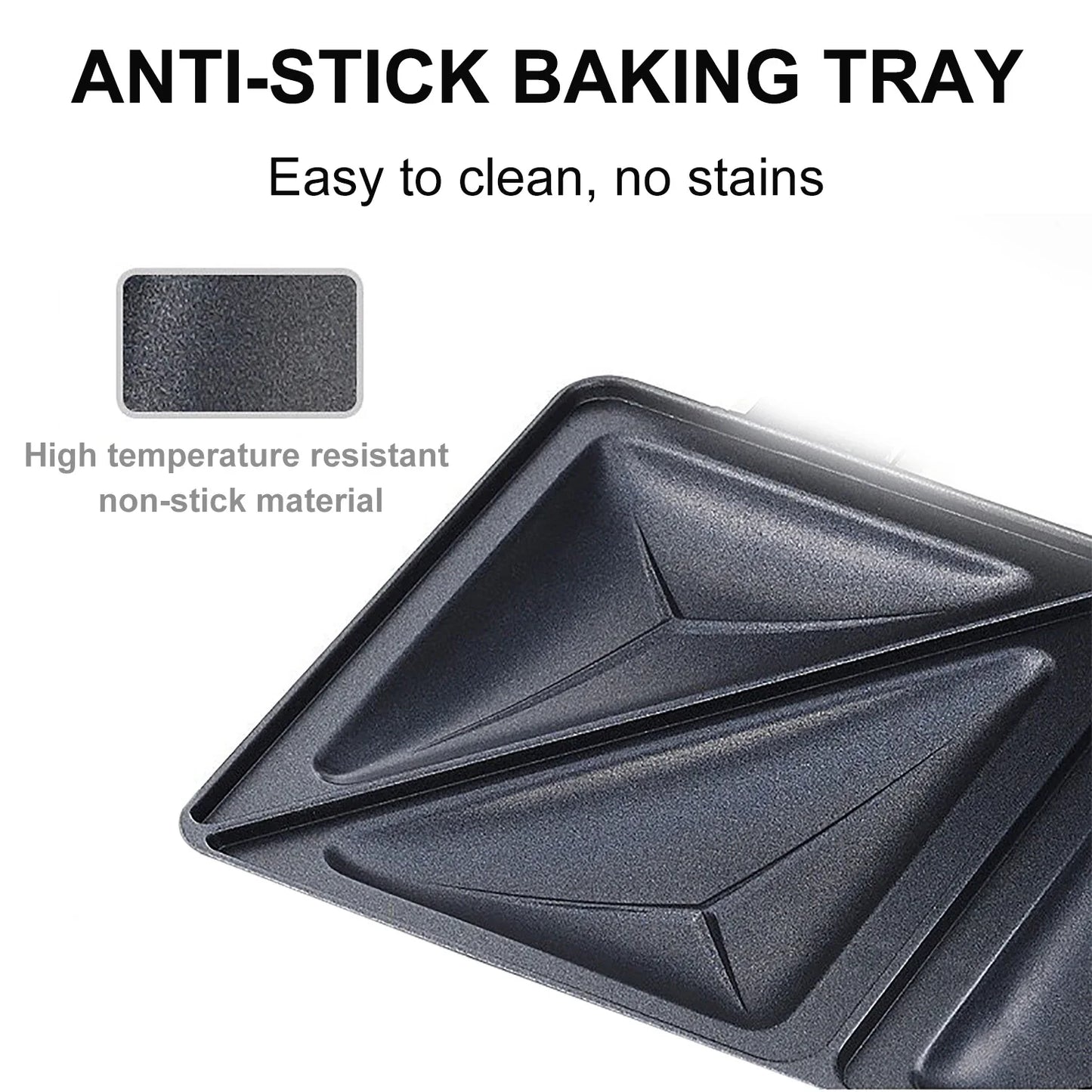 Sandwich Maker Breakfast Waffles Machine Non-stick Iron Pan