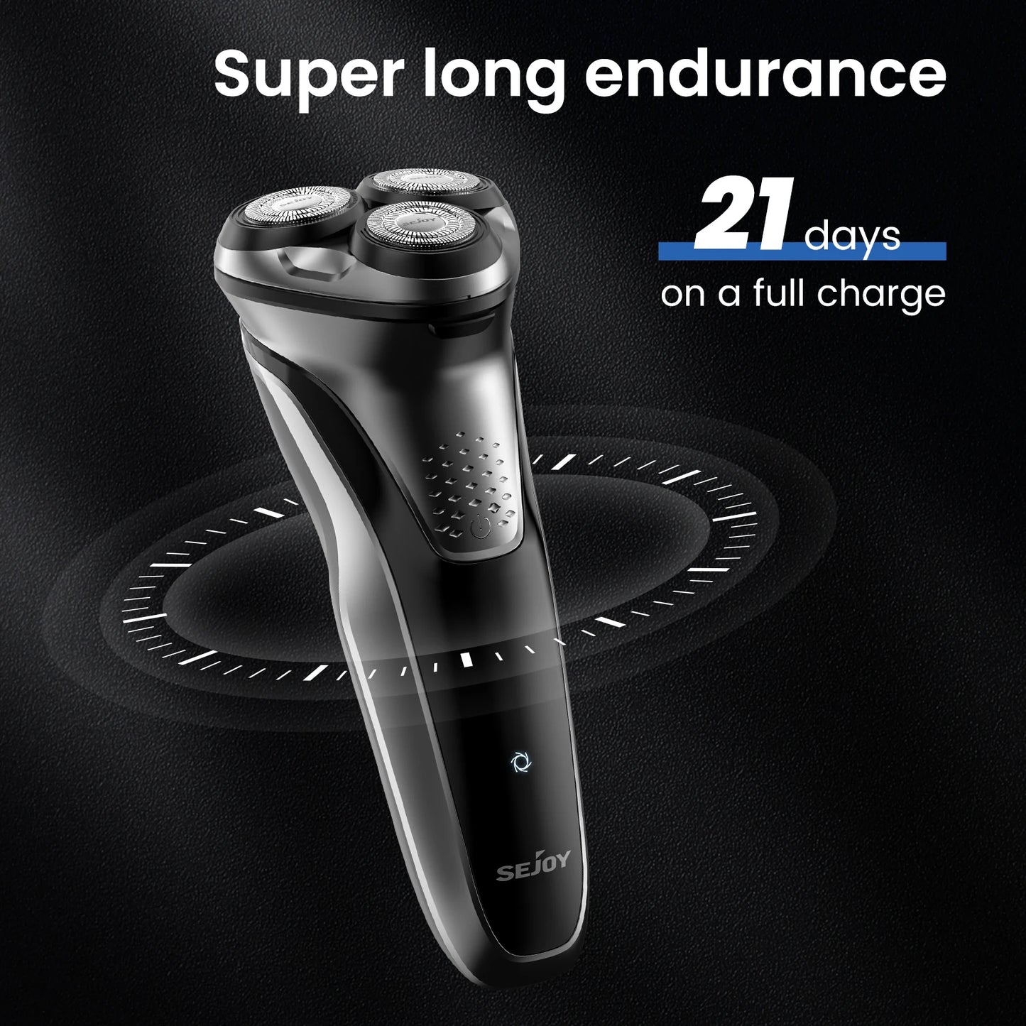 Razor for Men’s Electric Shavers Rotary Waterproof Rechargeable Cordless