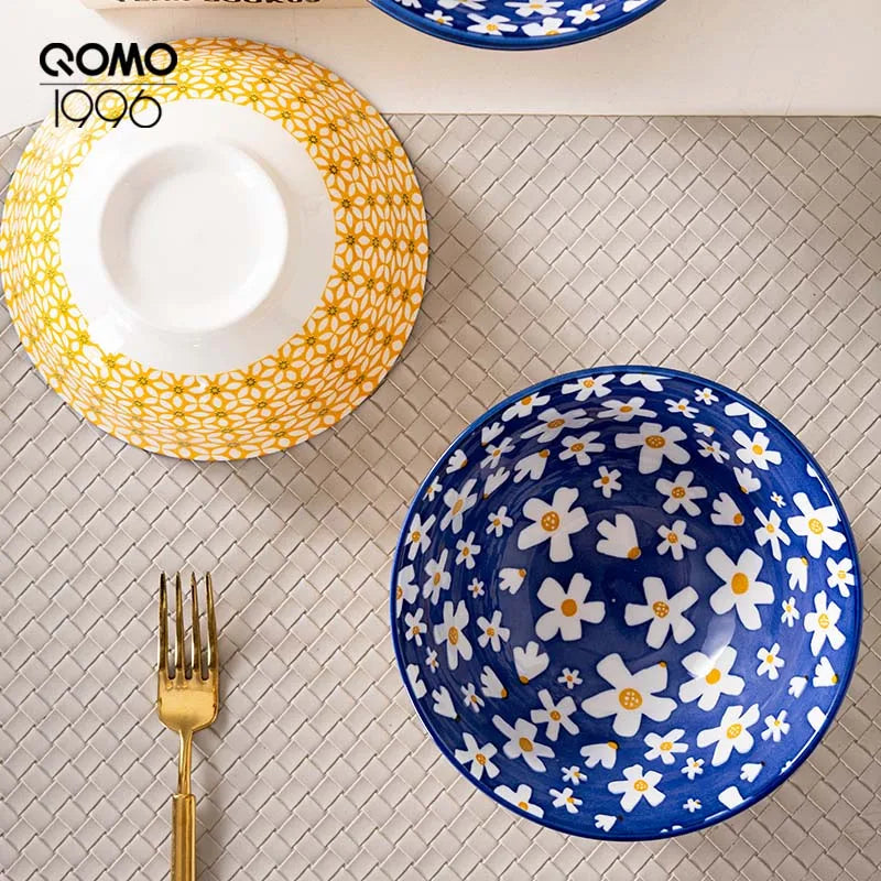Ceramic Bowl Set Multicolored Porcelain Dinnerware Set Premium Rice Bowls