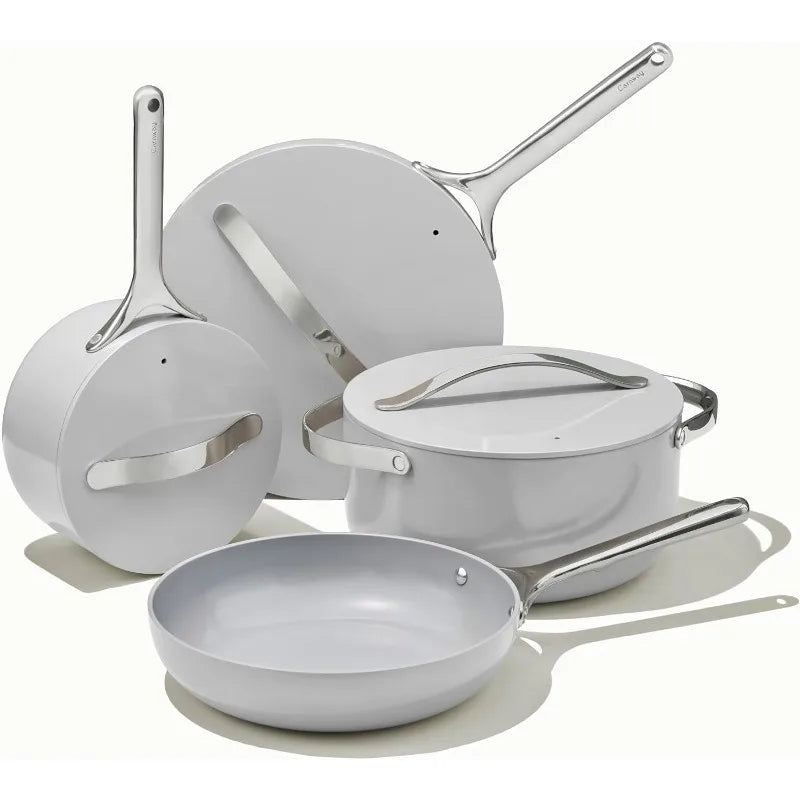 Nonstick Ceramic Cookware Set - Navy Oven & Safe, Pots and Pans Set