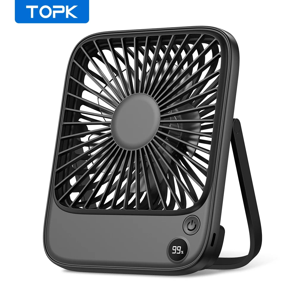 Portable Fan Electric Camping Battery USB Desk Small Silent for Room