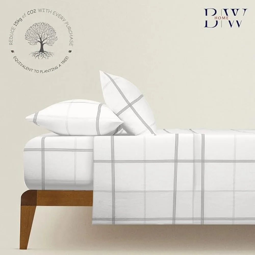 Cotton Printed Flannel Bed Sheet Set Super Soft, All Season and Pillow Set