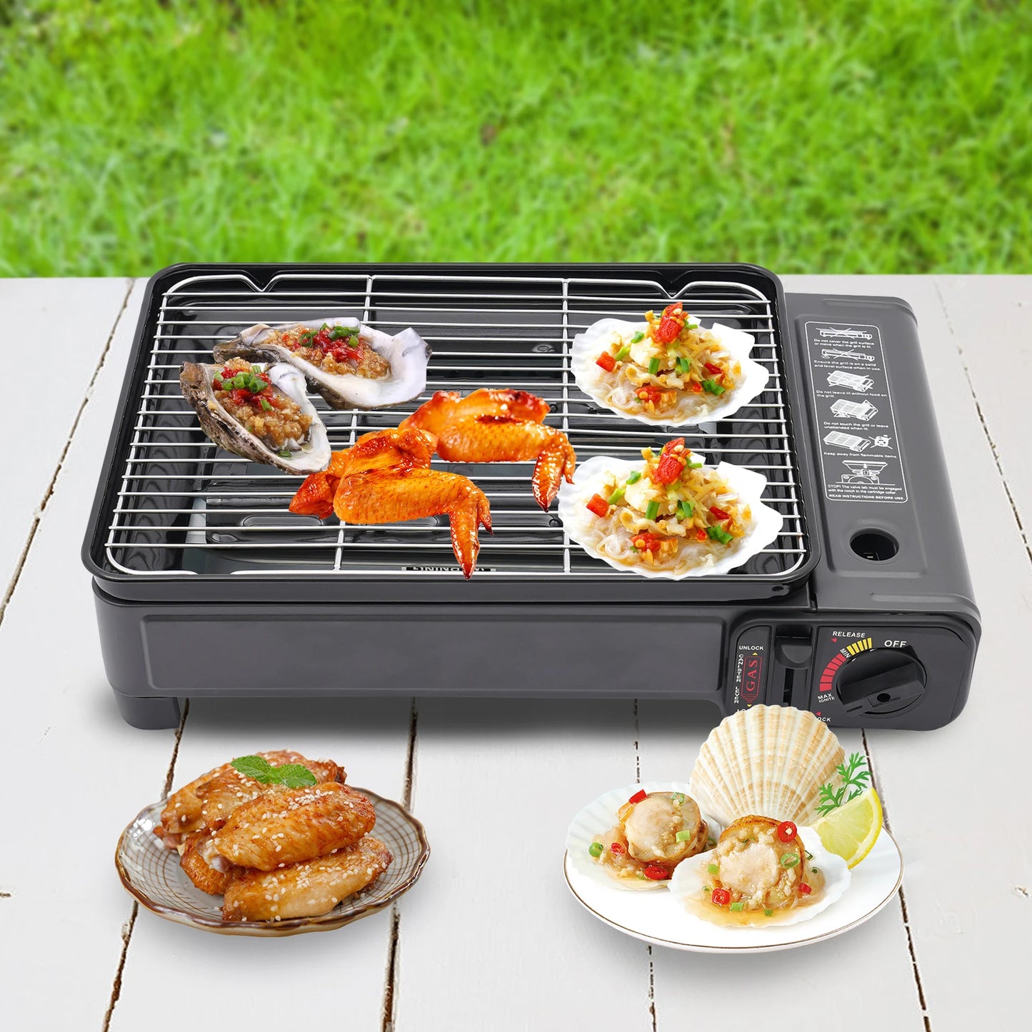 Butane Grill Stove, Portable Camping Grill Gas Stove