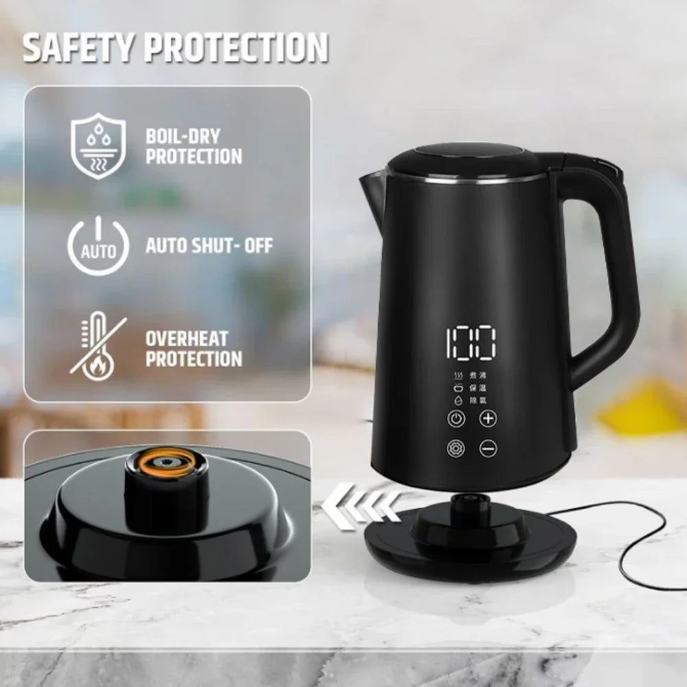 1.6L Kettle Temperature Control Thermos Bottle Automatic Power-off Anti-scald 220V Boil Water Pot Household Appliances
