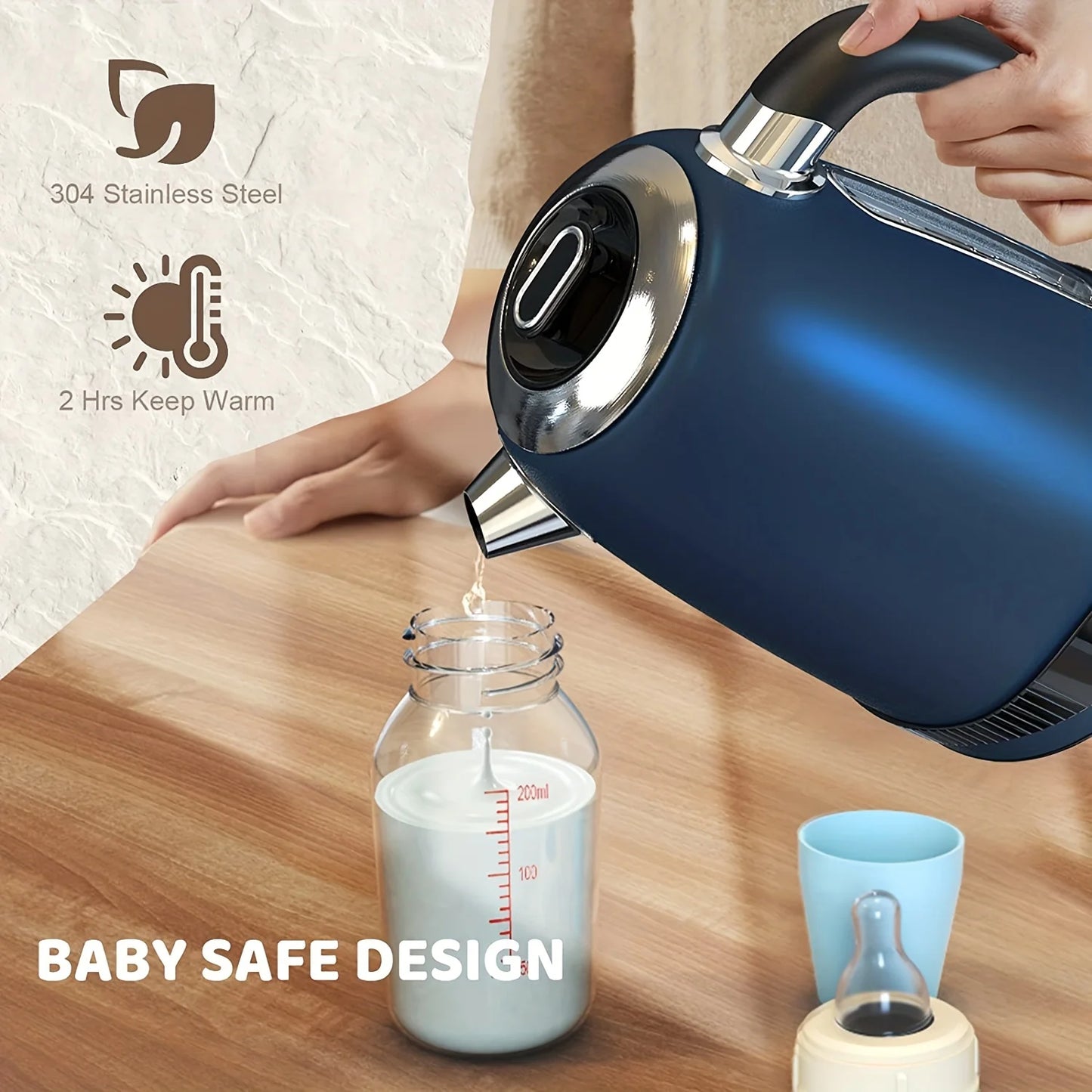 Electric Kettle, US Plug, Temperature Control With Heat Settings Kitchen and home