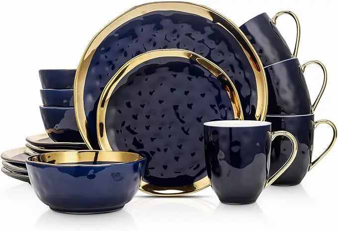 Stone Lain Modern Poreclain Dinnerware Set, Plates and Bowls Set, Dish set