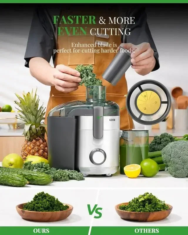 Juicer Machines with Titanium Enhanced Cut Disc, Dual Speeds .