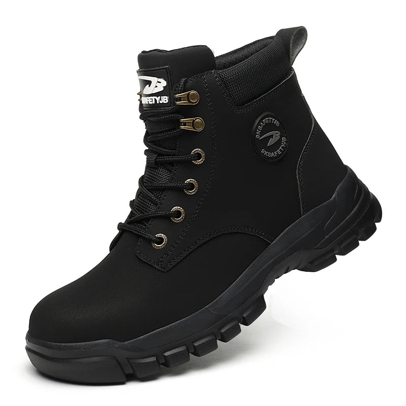 Men Safety Shoes Protective Sneakers Steel Toe Cap Anti-smash Work Shoes Fashion